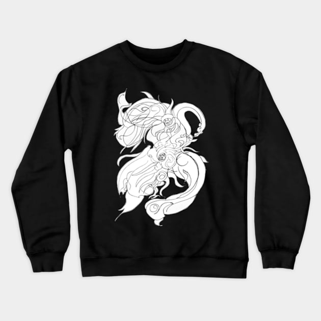 Fishes and swan Crewneck Sweatshirt by sonigque